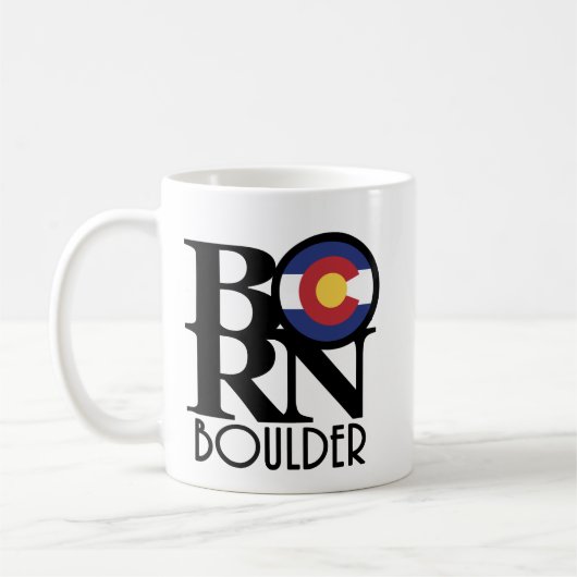GEBORENES Boulder Colorado 11oz Kaffeetasse (Links)