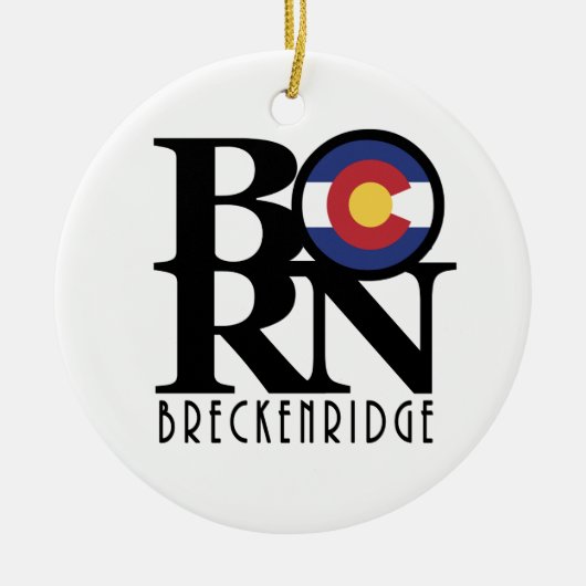 GEBORENES Breckenridge Co Keramik Ornament (Vorne)