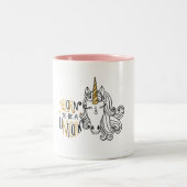 Geborenes Einhorn Zweifarbige Tasse (Mittel)