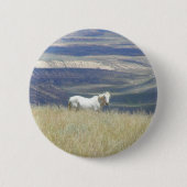 Geborenes freies wildes Mustang-Pferd Button (Vorderseite)