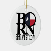 GEBORENES Galveston Texas Keramik Ornament (Rechts)