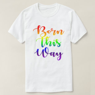 Geborenes GLBTQ-Design für Regenbogen-Gay Pride T-Shirt