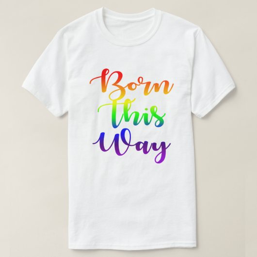 Geborenes GLBTQ-Design für Regenbogen-Gay Pride T-Shirt (Design vorne)
