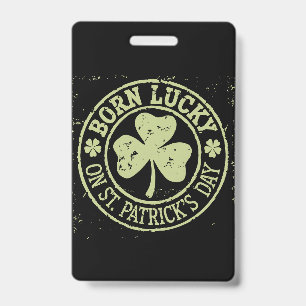 Geborenes Glück am St. Patrick's Day Ausweis