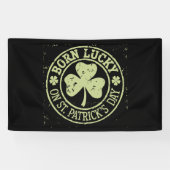 Geborenes Glück am St. Patrick's Day Banner (Horizontal)