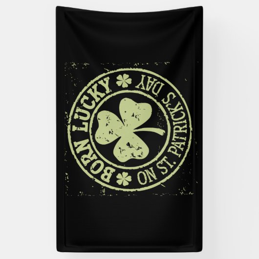 Geborenes Glück am St. Patrick's Day Banner (Vertikal)