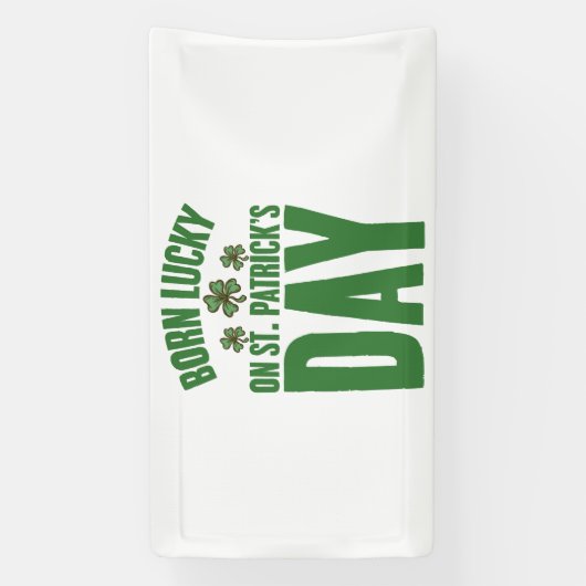 Geborenes Glück am St. Patrick's Day Banner (Vertikal)