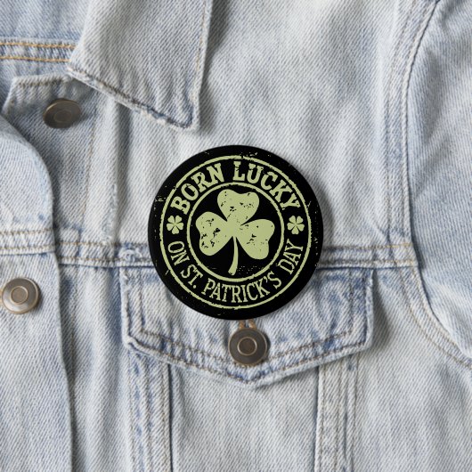 Geborenes Glück am St. Patrick's Day Button (Beispiel)