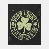 Geborenes Glück am St. Patrick's Day Fleecedecke (Vorderseite)