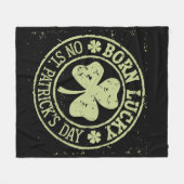 Geborenes Glück am St. Patrick's Day Fleecedecke (Vorderseite (Horizontal))