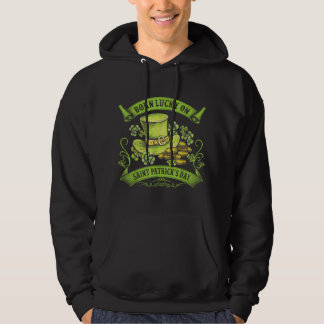 Geborenes Glück am St. Patrick's Day Funny Geburts Hoodie