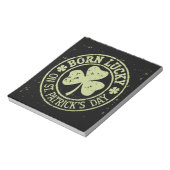 Geborenes Glück am St. Patrick's Day Notizblock (Rotiert)