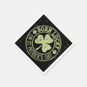 Geborenes Glück am St. Patrick's Day Serviette (Ecke)