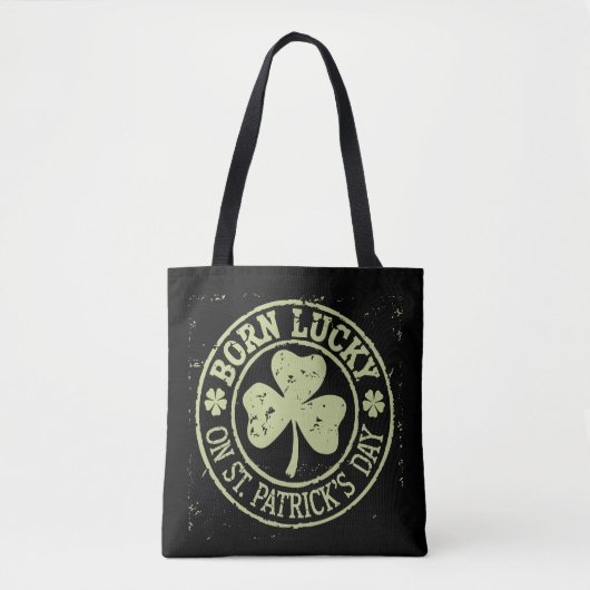 Geborenes Glück am St. Patrick's Day Tasche (Vorderseite)