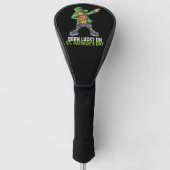 Geborenes Glück am St. Patrick's Day zum Geburtsta Golf Headcover (Vorderseite)
