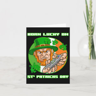 Geborenes Glück auf St Patricks Day Video Gamer Ga Karte