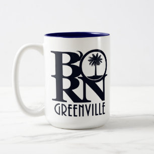 GEBORENES Greenville Sc 15oz Zweifarbige Tasse