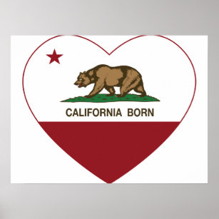 Geborenes Herz Kaliforniens Poster