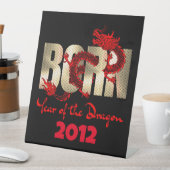 Geborenes Jahr des Drachen 2024, 2012, 2000, 1988 Sockelschild (In Situ)