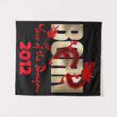 Geborenes Jahr des Drachen 2024, 2012, 2000, 1988 Wandteppich (Vorderseite (Horizontal))