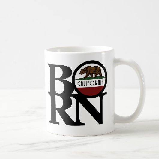 GEBORENES Kalifornien 11oz Kaffeetasse (Rechts)
