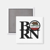 GEBORENES Kalifornien Magnet (Vorderseite/Rückseite)