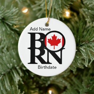 GEBORENES Kanada Keramik Ornament