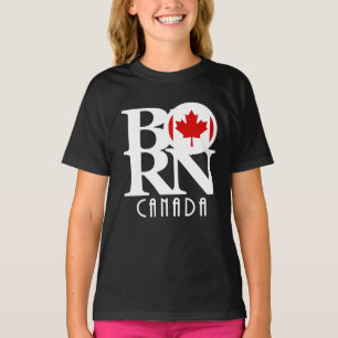 GEBORENES Kanada (weißer Text) T-Shirt