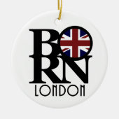 GEBORENES London - England (britische Flagge) Keramik Ornament (Vorne)