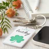 "GEBORENES LUCKY KLEEBLATT" ACRYLIC SCHLÜSSELANHÄN SCHLÜSSELANHÄNGER (Vorderseite rechts)