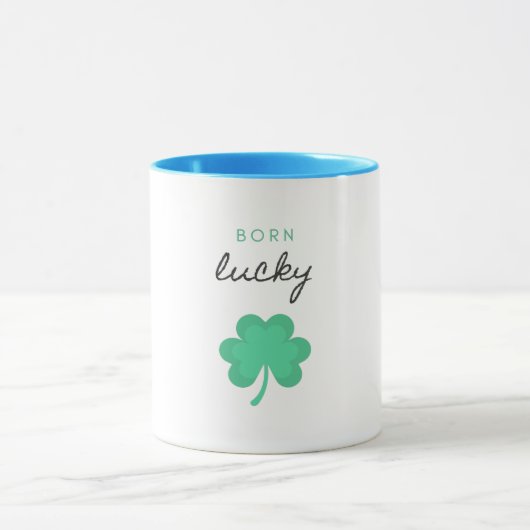 "GEBORENES LUCKY KLEEBLATT" ZWEI ZEHN TASSE. MUG TASSE (Zentrum)