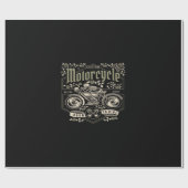 geborenes Motorrad Geschenkpapier (Flach)