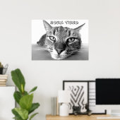 Geborenes müdes Kätzchen Poster (Heimbüro)