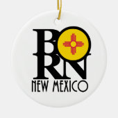 GEBORENES neues Mexiko Keramik Ornament (Vorne)
