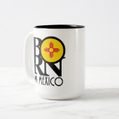 GEBORENES neues Mexiko Zweifarbige Tasse (Vorderseite Links)