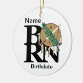 GEBORENES Oklahoma Keramik Ornament (Links)