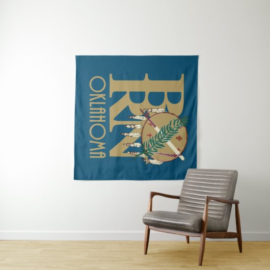 GEBORENES Oklahoma Wandteppich (Beispiel (Horizontal))