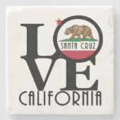 GEBORENES Santa Cruz Steinuntersetzer (Vorderseite)