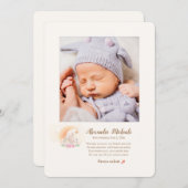 Geborenes Schlafen Foto Geburtsankündigung Ankündigung (Vorne/Hinten)