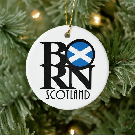 GEBORENES Schottland Keramik Ornament (Baum)