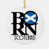 GEBORENES Schottland Keramik Ornament (Vorne)
