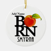 GEBORENES Smyrna Georgia Keramik Ornament (Vorne)