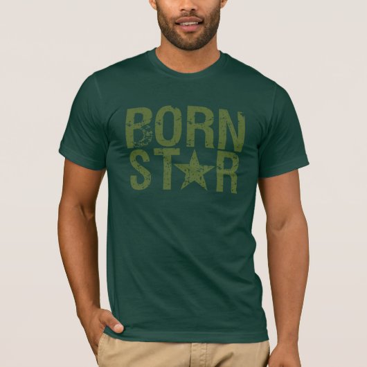 GEBORENES STAR-Shirt - wählen Sie Stil & Farbe T-Shirt (Vorderseite)