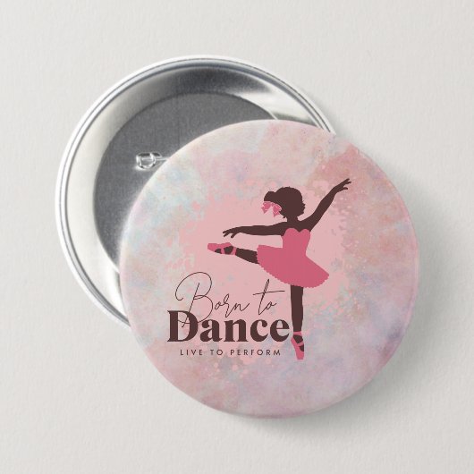 Geborenes TanzAbzeichen | Dance-Fan-Abzeichen in r Button (Vorne & Hinten)