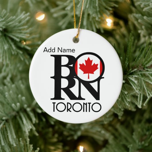 GEBORENES Toronto individuell einstellbar Keramik Ornament (Baum)