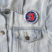 Geborenes und angehobenes Blau Atlantas Button (Beispiel)