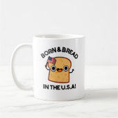 Geborenes und Brot in den USA Funny Food Pub Kaffeetasse (Links)