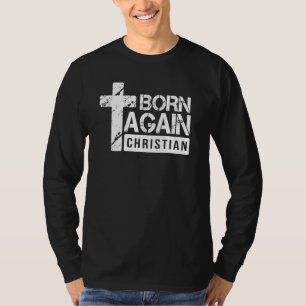 Geborenes und Christliches Glaubensgrundkreuz T-Shirt