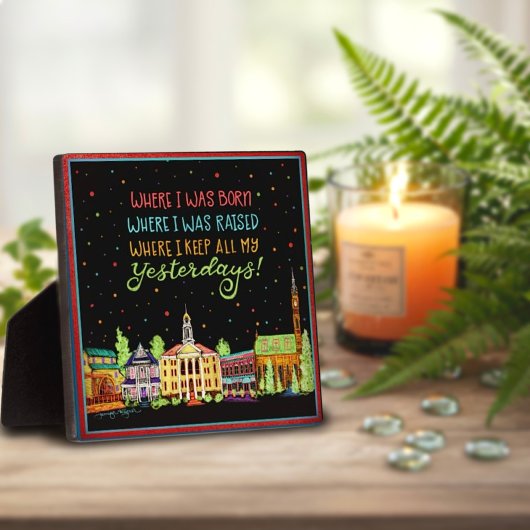 Geborenes und erhöhtes Heimat Fotoplatte