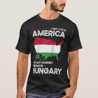 Geborenes Ungarisches Ungarn Amerikanisches Staats T-Shirt